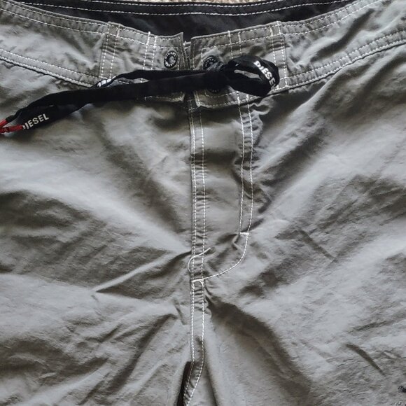 Diesel Grey Shorts Lined Swimwear Swim Trunks Only the Brave Mohawk Guy (Large) - Picture 3 of 16